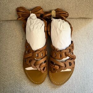 Pilcro Braided Brown Sandals